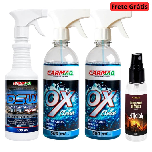 Kit Casa Limpa - 1 Dsw Home + 2 Ox Clean + 1 Bloqueado Malak