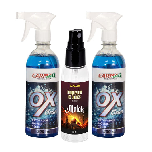 Kit 2 Oxclean + 1 Bloqueador de Odores Malak