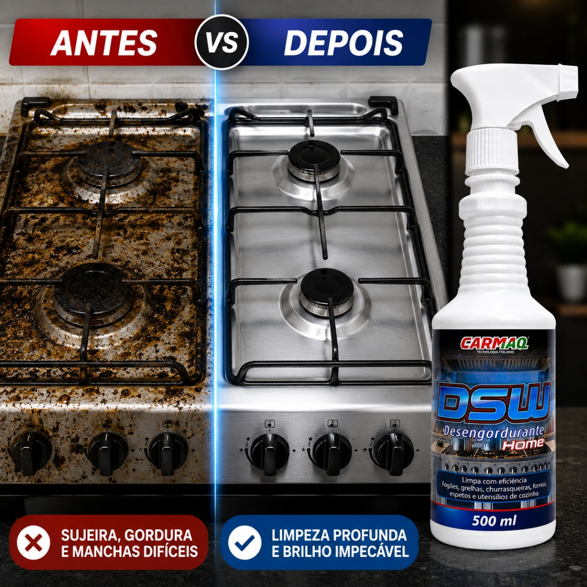 Kit 12 Desengordurante DSW Home 500ml