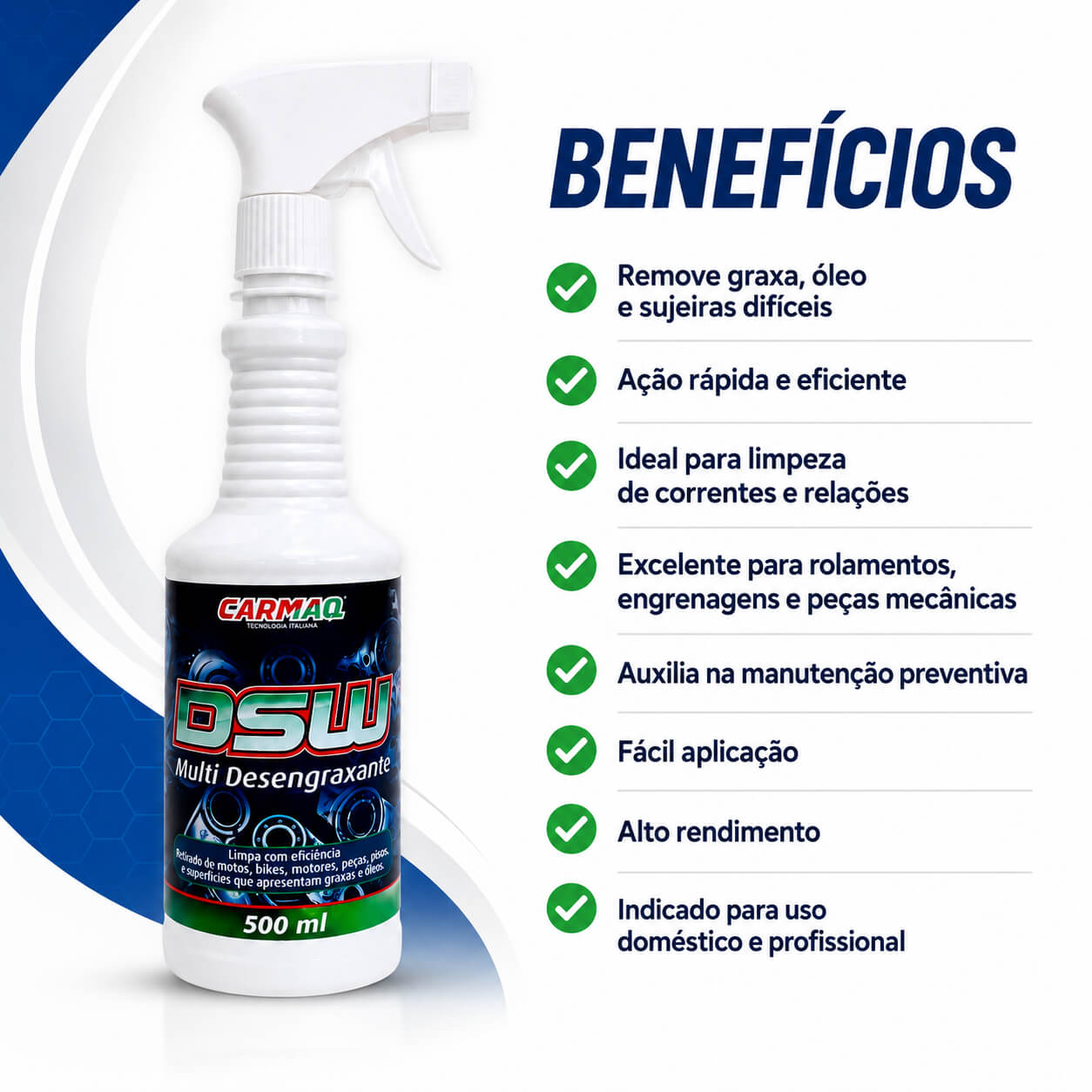 Kit 12 Desengraxante DSW PRO 500ml