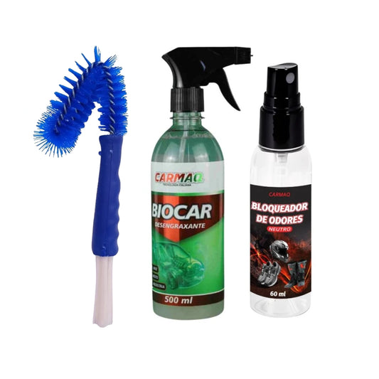 Kit Bike Clean Escova + Biocar + Desodorizador Neutro
