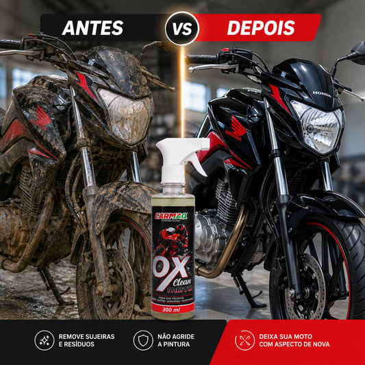 Kit 12 OX Clean Moto 300ml – Limpador para Motos