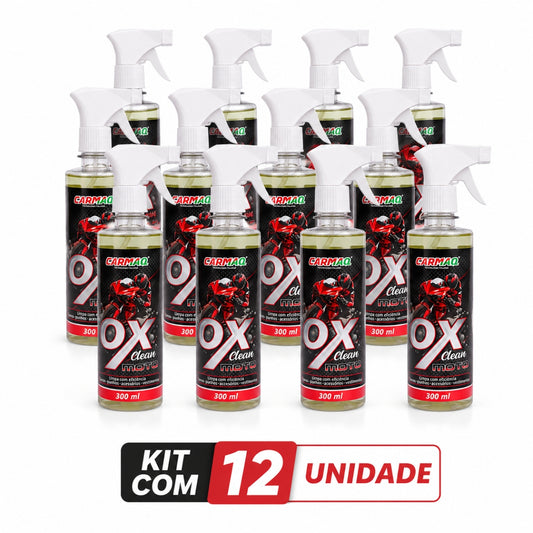 Kit 12 OX Clean Moto 300ml – Limpador para Motos